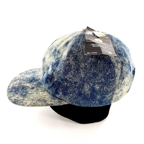 Vintage Cotton Acid Stone Washed Demin Elastic Back Hat USA Brand New w/ Tag - Picture 2 of 8